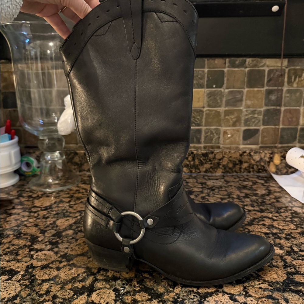Harley-Davidson Black Leather Boots
